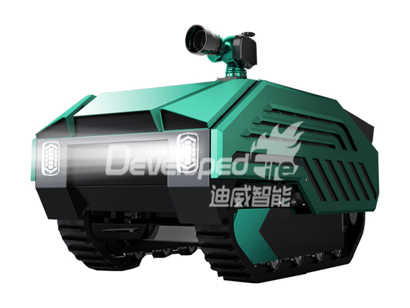 油動大流量滅火消防機器人